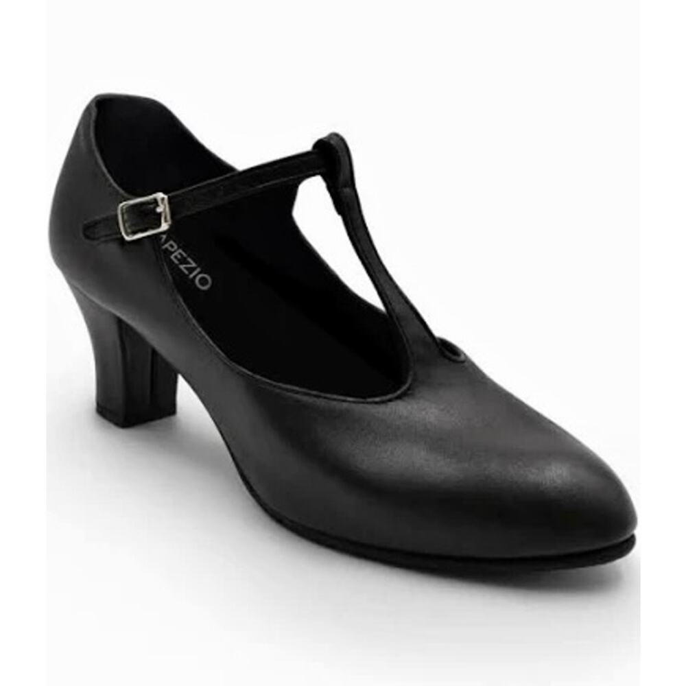 Capezio Footlight Character Leather T-Strap Mary Jane Dance Shoes Performance